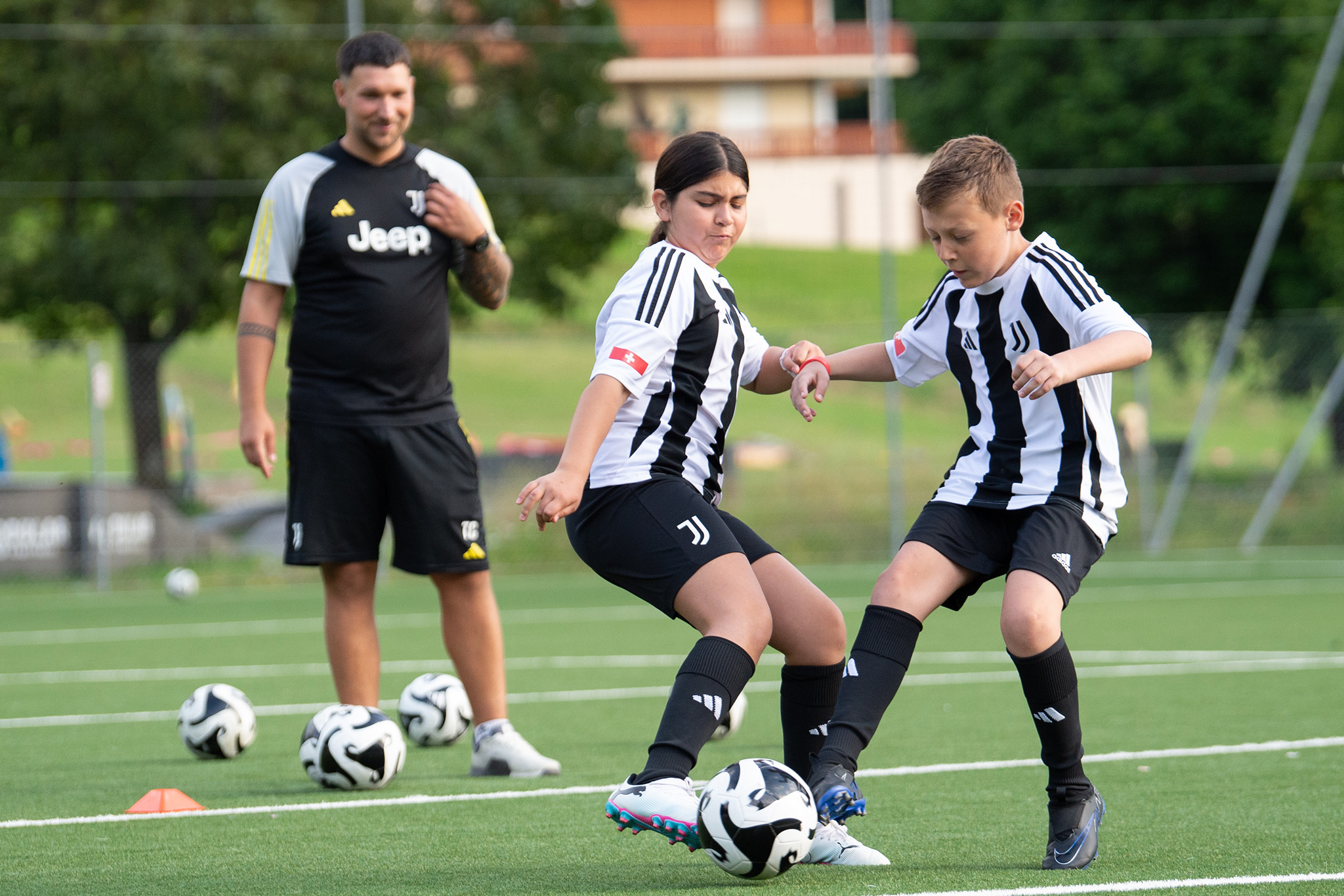 La Garenne summer camp students at Juventus football training