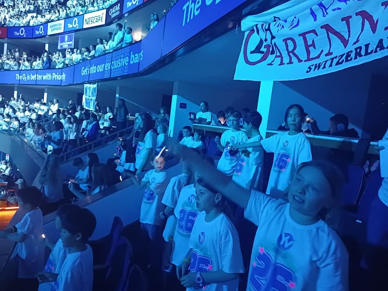 La Garenne Primary School students taking part in the Young Voices Choir in London.